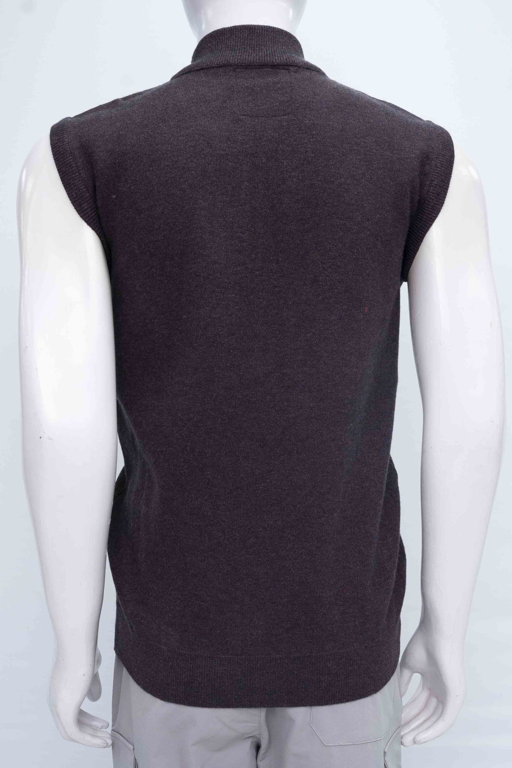 HeritageWarm Sleeveless Zip-Up – Brown - Image 2