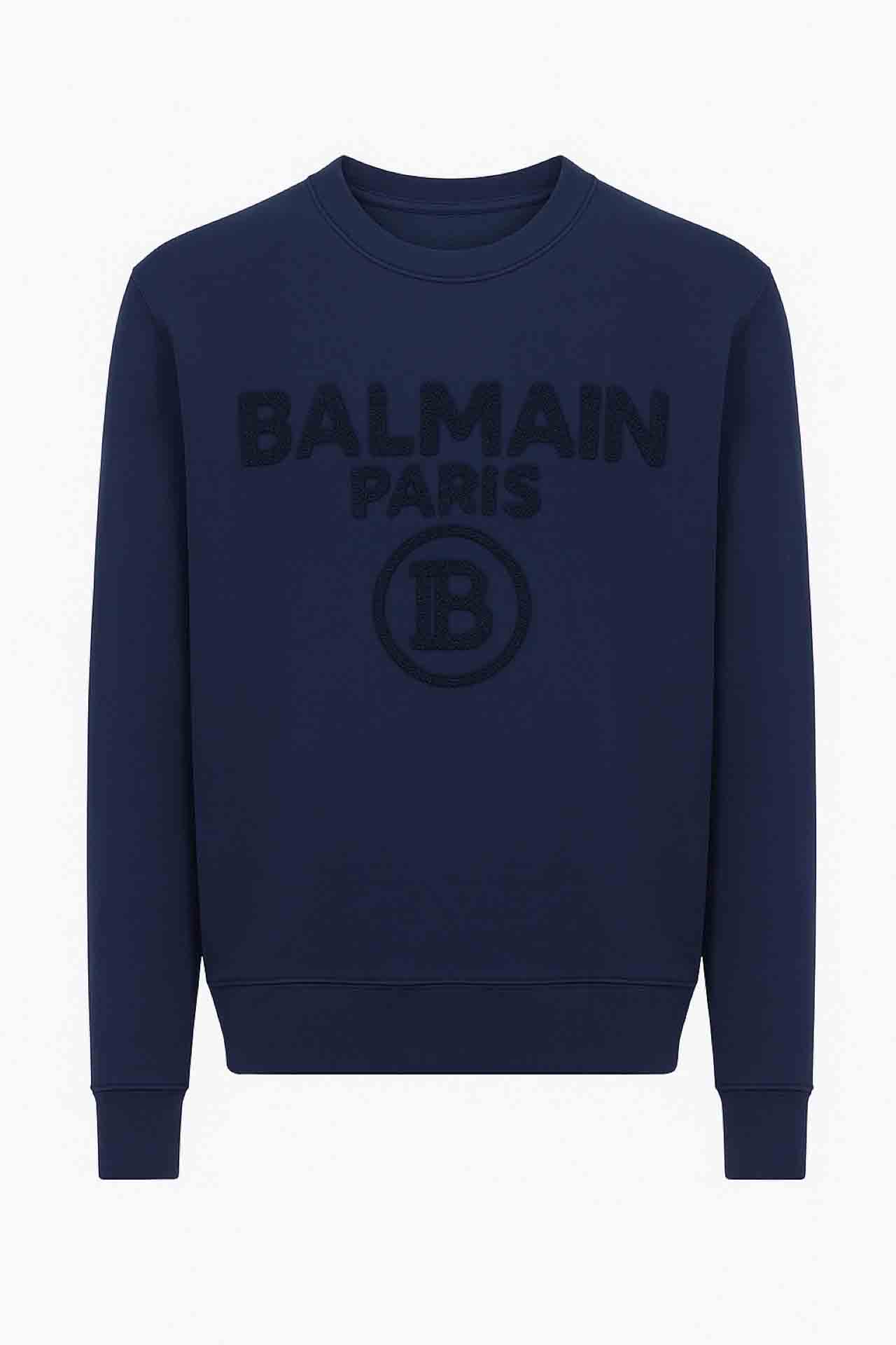 Paris Crest Crewneck – Navy Blue
