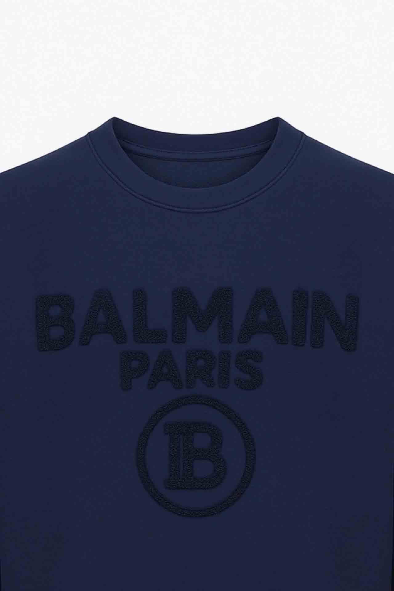 Paris Crest Crewneck – Navy Blue - Image 2