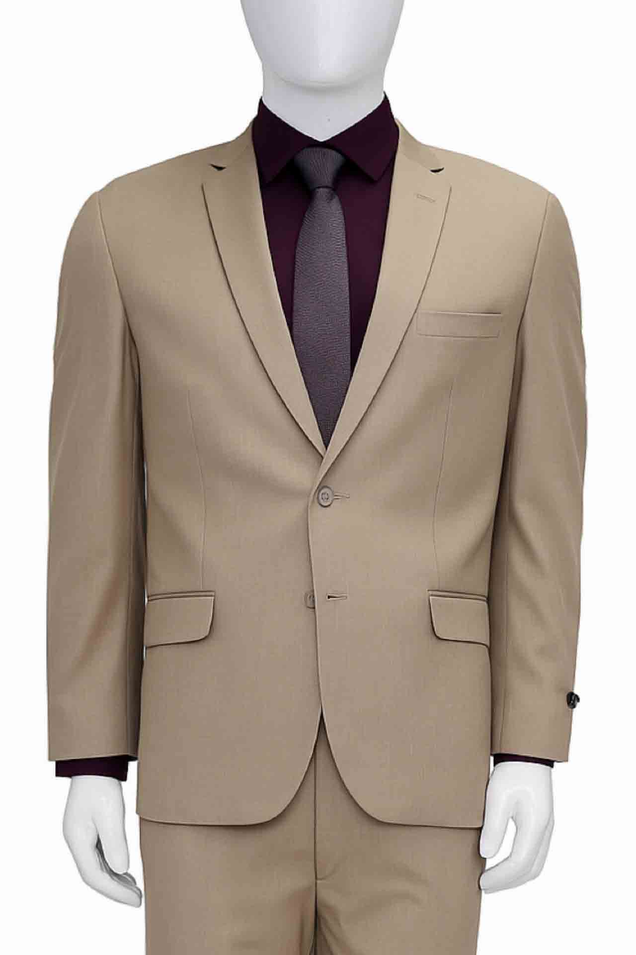 Prestige Slim-Fit Suit – Tan - Image 2