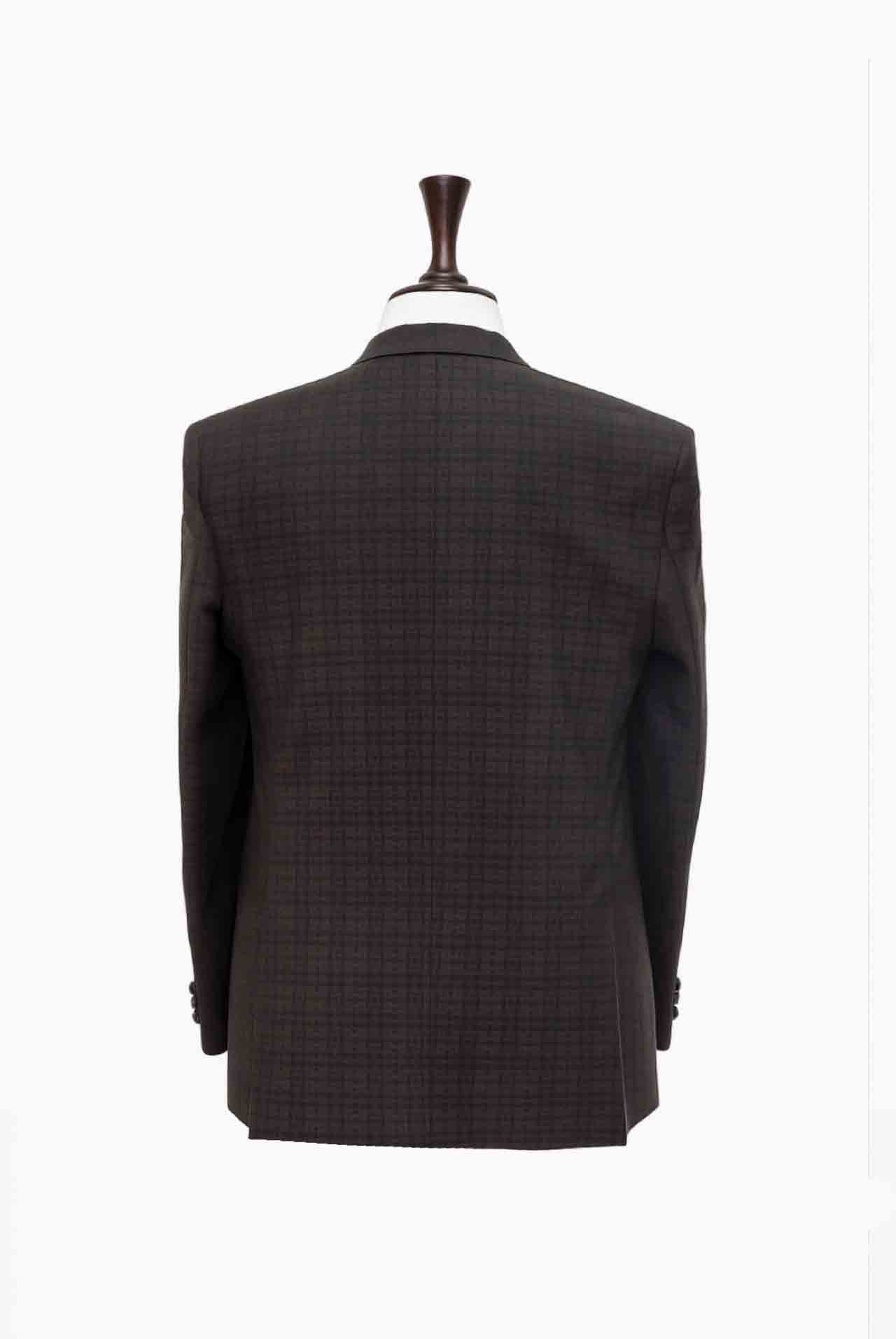 Heritage Windowpane Blazer – Dark Brown - Image 3
