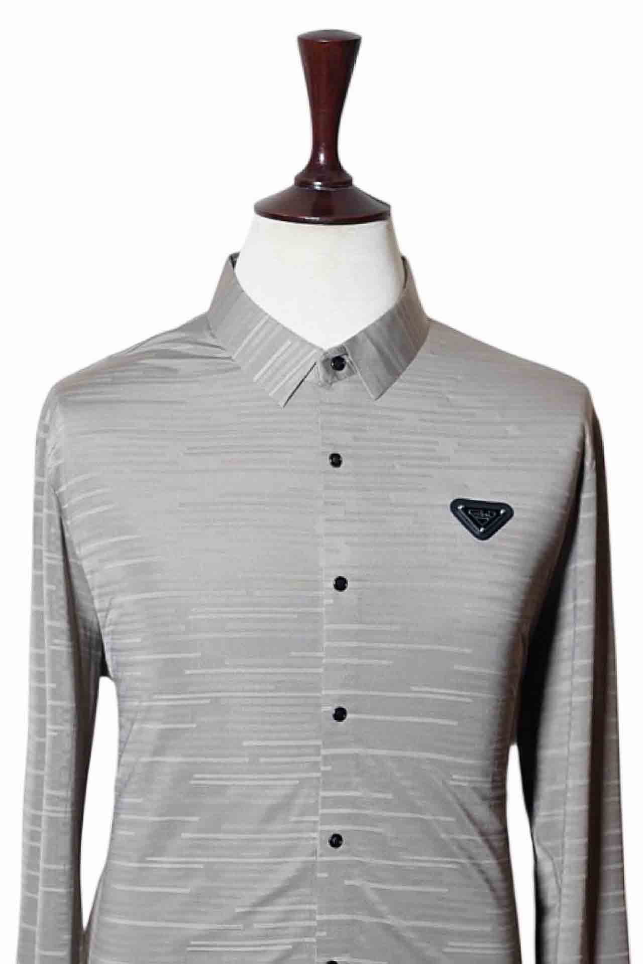 SilverLine Casual Shirt – Light Grey - Image 2