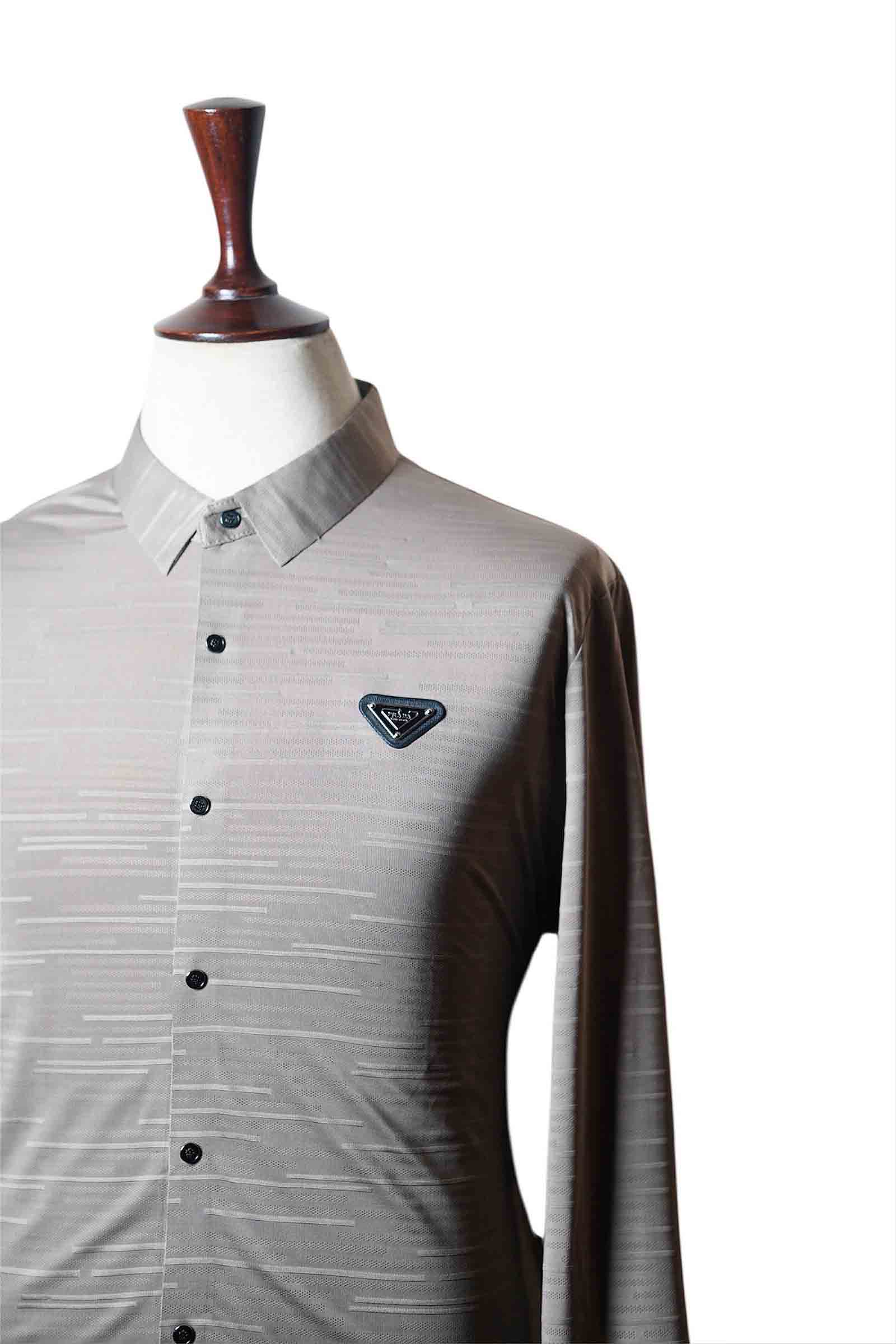 SilverLine Casual Shirt – Light Grey - Image 3