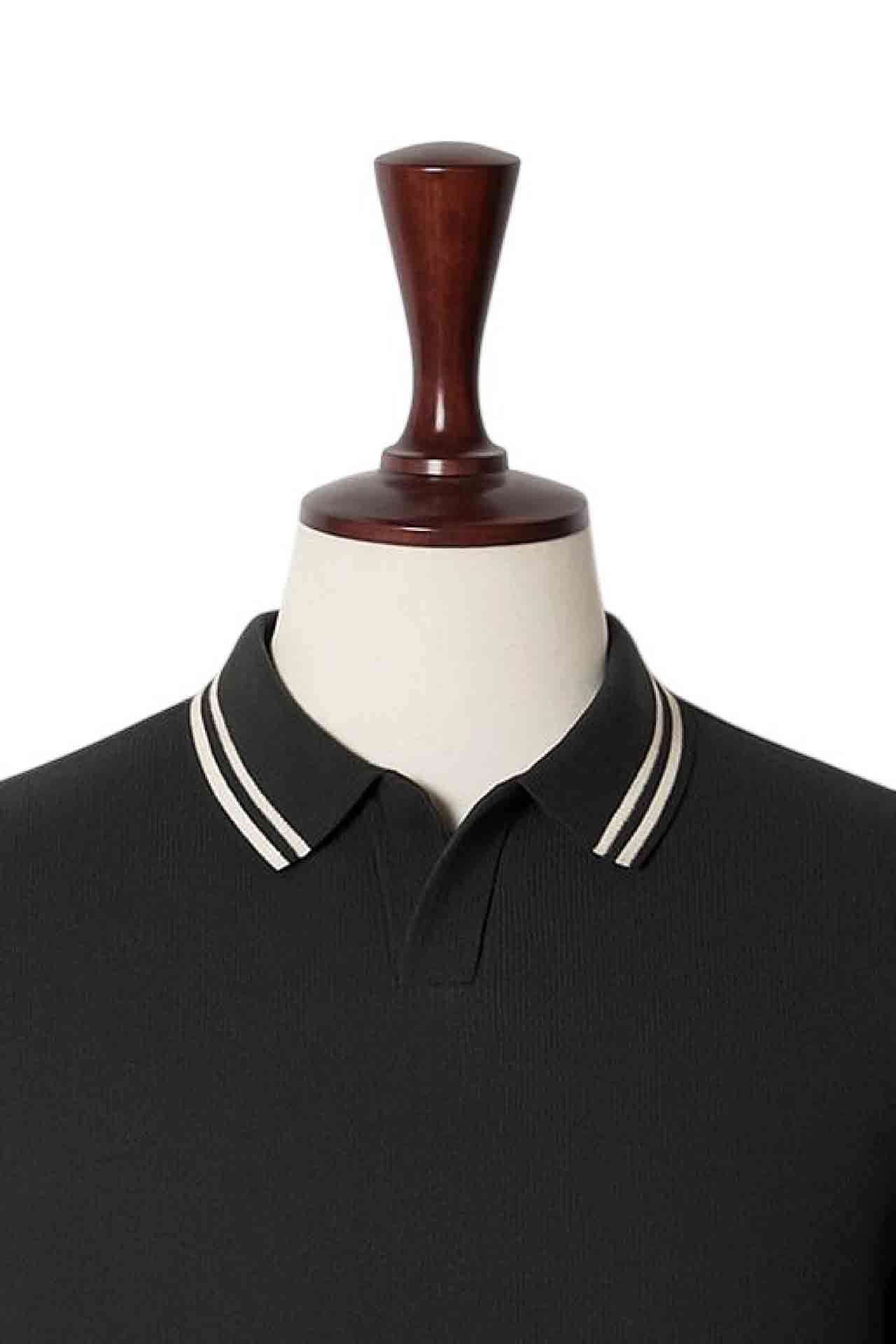 ClassicEdge Stripe Polo – Black - Image 3