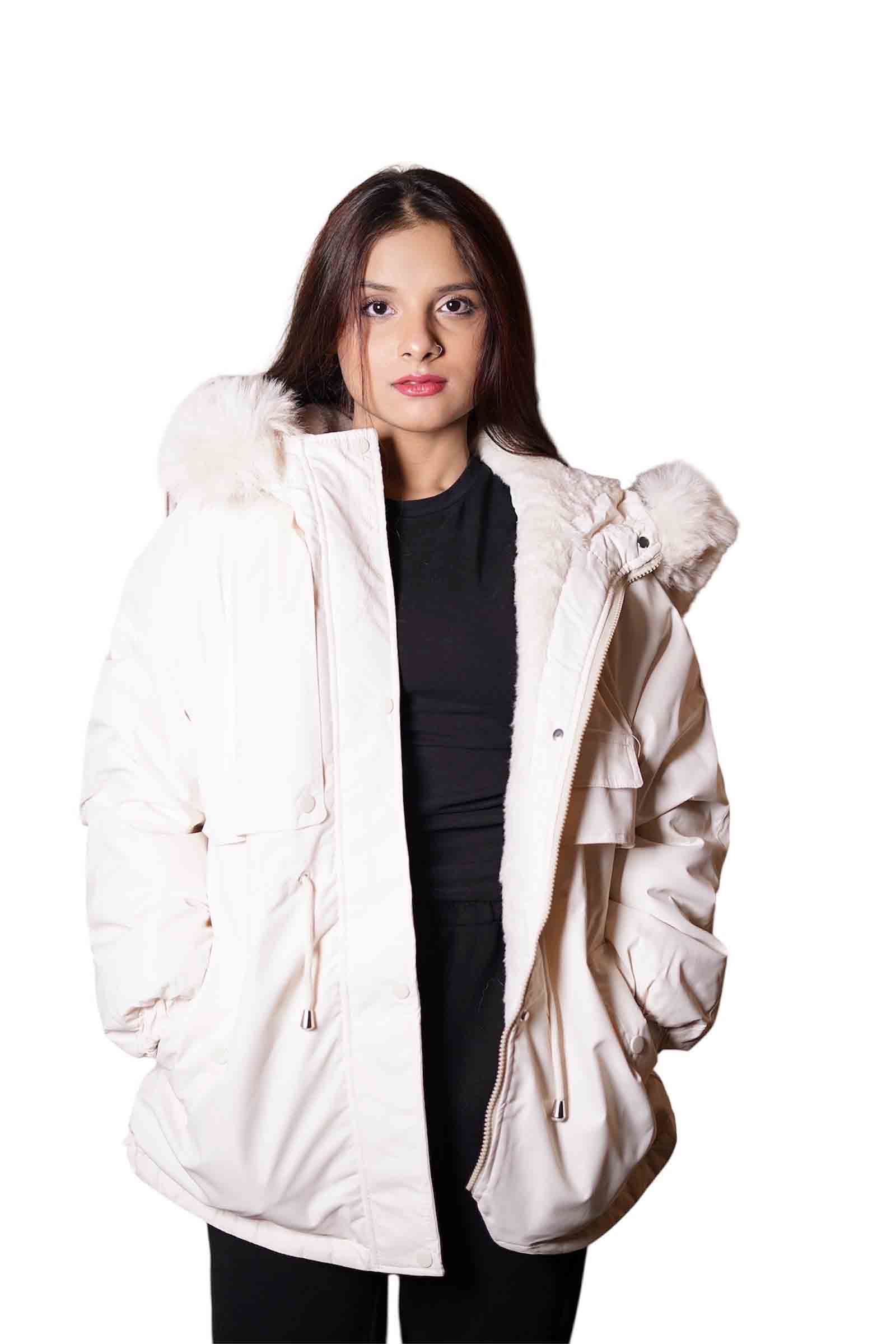 WinterBloom Hooded Jacket – Light Pink - Image 2