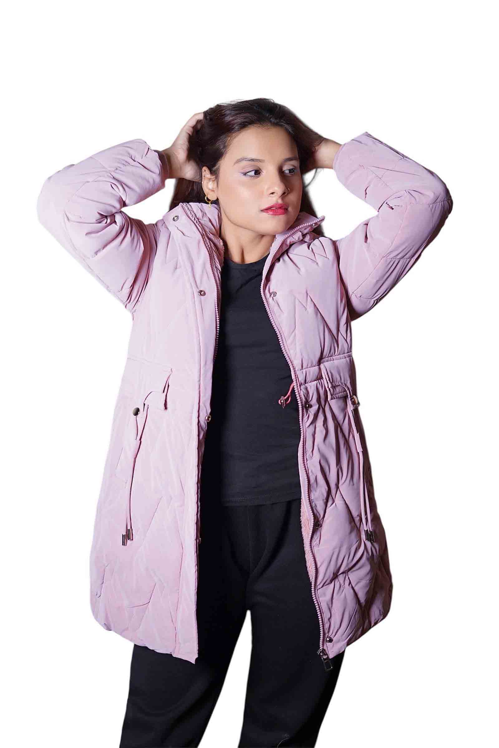 UrbanPuff Quilted Jacket – Pink - Image 2