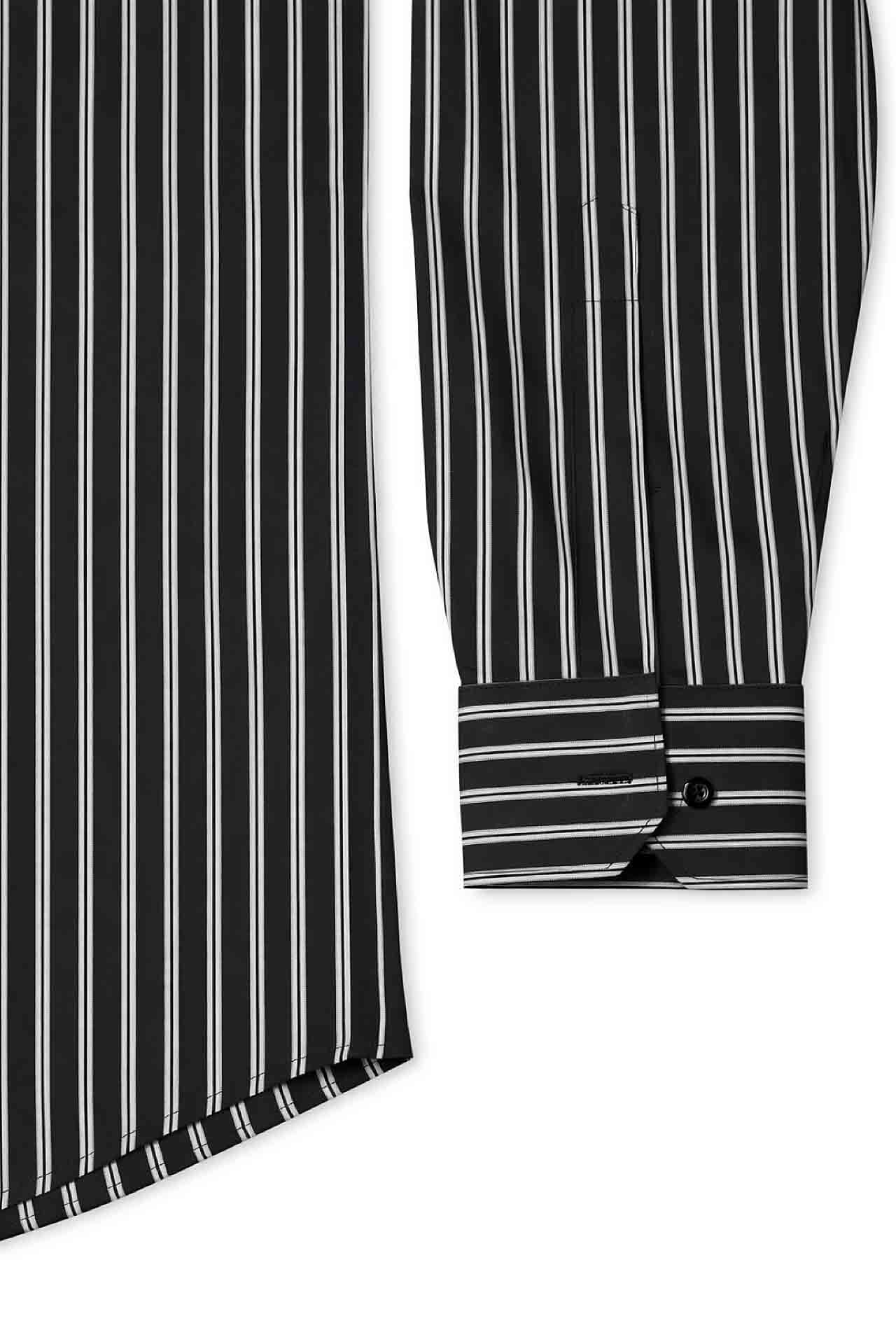 Executive Pinstripe Button-Down – Midnight Noir - Image 2